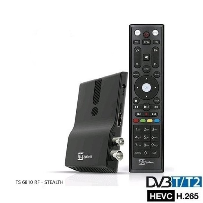 TELE System TS6810RF STEALTH - DVB T2 H.265 Δέκτης Επίγειοι Onetrade